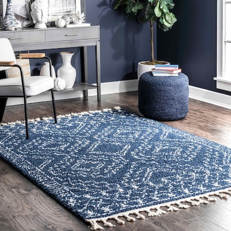Nuloom Vasiliki Moroccan Shag Tasseled Area Rug 4ft GCDI02F-R404